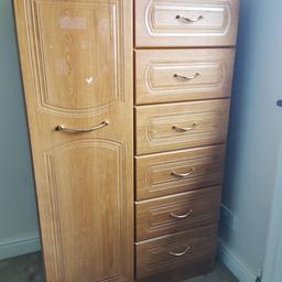 Redecorating kids room so we are selling this solid pine wardrobe/drawers unit.
Some minor cosmetic damage from general use but all drawers and cupboard door still closes smoothly and flush.
Wheels on the base make it easier to manoeuvre into position.
Collection only please or will consider delivery if local for petrol costs.