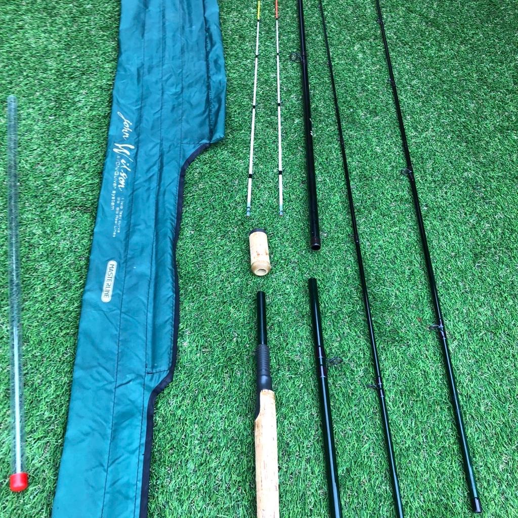 JOHN WILSON MASTER-LINE AVON QUIVER SYSTEM ROD

Is in perfect condition and eyes attached and straight. Its 11-13ft 2pc twin tip (Avon and Quiver) full carbon blank. Will come with 2 tips and its cloth bag.£60