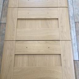 Well made units and doors
Mid Oak range
Sizes as listed in photos
No marks on any doors