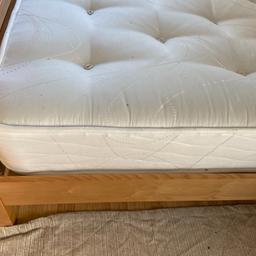 Woodstock Wooden Low Rise Bed Frame + mattress. Bought from Dreams. Hardly used. Very good condition. Selling as no space.