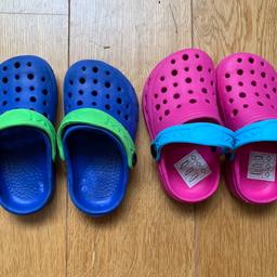 2 pairs for the price of 1
Pink pair is new toddler size 7
Blue pair in good used condition offering plenty of wear size 6
From pet free smoke free home
Will be posted 2nd class Royal Mail
