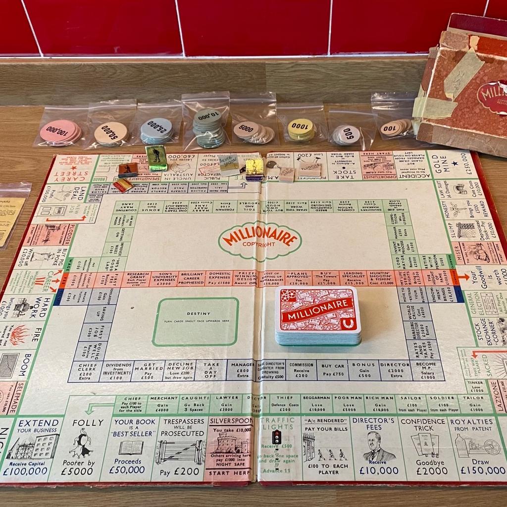 1940s Vintage Millionaire Board Game in TN24 Ashford for £5.00 for sale ...