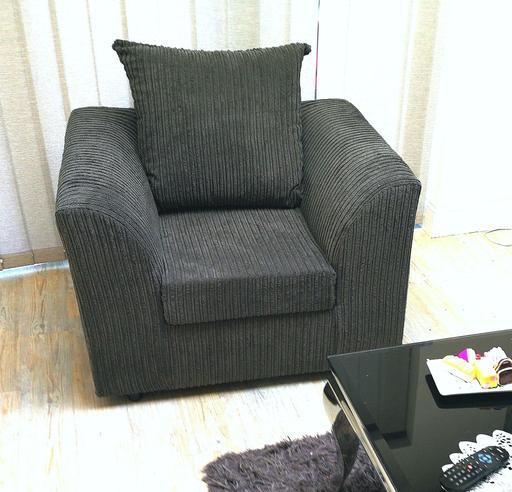 Buy & Sell Kidbrooke South East London - Photos for JUMBO CORD GREY ARMCHAIR
