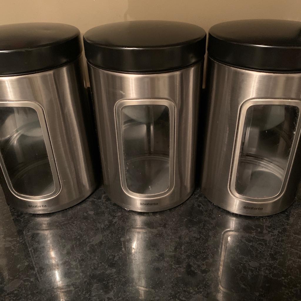 Brabantia sugar, tea , coffee canisters in WV14 Metropolitan Borough of