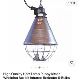 Heat lamp idea for whelping pen 

Collection only BR1