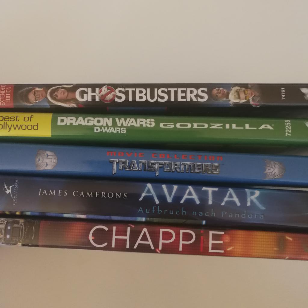 Ghostbusters - Answer the Call,Avatar,Chappie,Dragon Wars/Godzilla und Transformers +Transformers - Revenge of the Fallen...
Alle zusammen 20€....Einzeln 5€