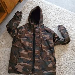 camouflage coat from decathlon. waterproof and super warm. ideal for walking. size M   woman's 14  collection wath no offers please.