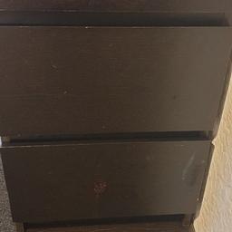 These have been well used but still sturdy and usable. 
There are marks on the top, on the bottom  drawer on the outside and there are marks inside the bottom drawer.

From smoke/pet free home 

To be picked up from M45 Whitefield