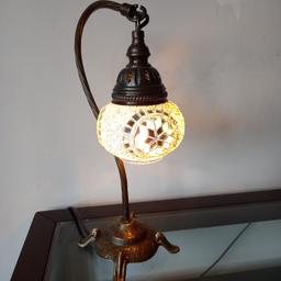 small Moroccan style lamp bronze colour stand uses small screw bulb