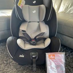 In excellent condition 
Used 
Suitable for child weighing upto 25kg
Birth upto 7 Years 
Fits in car using seatbelt 
Crouch pad is missing think it fell out car whilst taking child out car
Replacement can be purchased from Joie store or Ebay 
See last photo for description 
Collection only Ws11 Cannock
