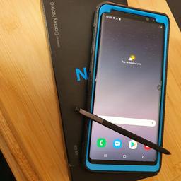 samsung galaxy note 8
64gb, unlocked
comes with original box and spen and blue case.
overall very good condition except for small crack in bottom right of screen as shown in last pick but with case on is not very noticable.