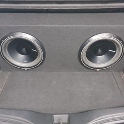 This post is just for subs with grills and amp
Subs 600watt RMS each x2 - £200 (RRP £200+ each)
Grills cost me £75
Rockford Fosgate prime R2-1200 Amp - £200 (RRP £345)

box not included and will be an additional £100 as it's custom made box which cost me £200 plus. 