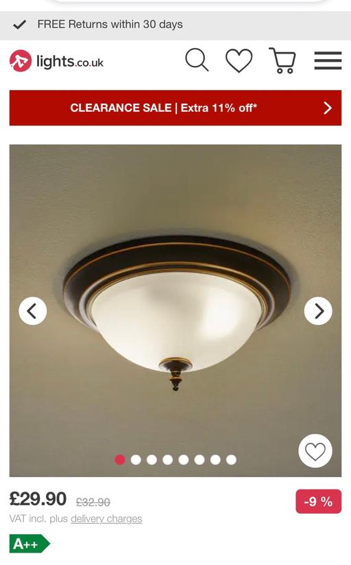 Buy & Sell Greater Manchester Oldham - Photos for Westinghouse Harwell ceiling light, RRP £29