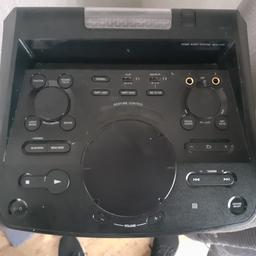 Very loud. Has CD player, dvd player, Bluetooth, dj mode light up walls and floor, looks better in the dark. cost £550, selling for £180