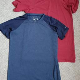 Active style t-shirts.

Blue and dark red colour.

Good used condition.

Postage possible for cost.

#springclean