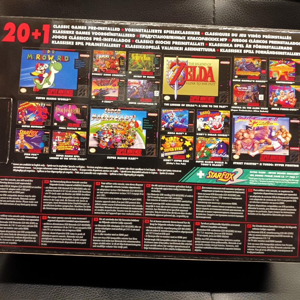 Super Nintendo Classic Mini / SNES Mini

NEU&OVP ungeöffneter Original Zustand

Abholung oder Versand gegen Aufpreis

Privatverkauf keine Garantie oder Rücknahme