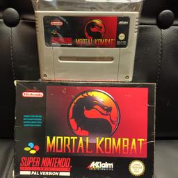 SNES Super Nintendo Mortal Kombat in OVP mit Schutzhülle

Abholung oder Versand gegen Aufpreis

Privatverkauf keine Garantie oder Rücknahme