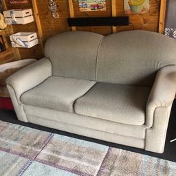 Sofa bed sage green good condition pick only mablethorpe-Bargain £50