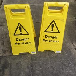2 x  "Danger - Men at Work" A Frame Signs Used but still in a good usable condition.

600mm high  x 290mm wide

Collection from Walsall WS3