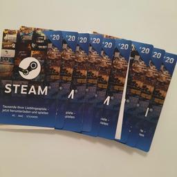 Verkaufe Steam Gutscheine im Wert von 180€ wegen Fehlkauf!