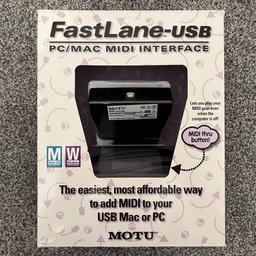 MOTU Fastlane USB MIDI Interface in perfect condition. Never used, comes with original box and all accessories.