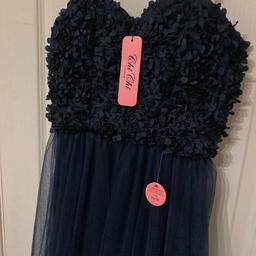 New navy dress , size 6 brand new, pictures don’t show how nice it is, Chi Chi London.