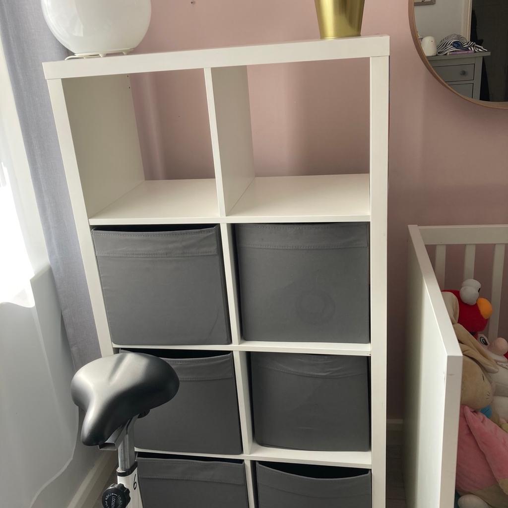 IKEA Kallax with 6 grey Kallax boxes in SE23 Lewisham for £20.00 for