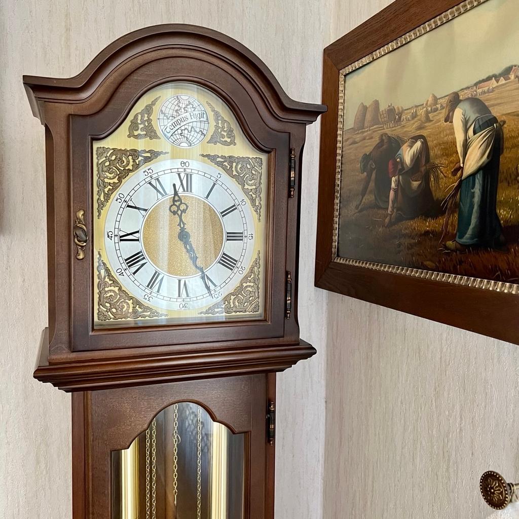 Standuhr Eiche Rustikal