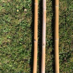3 Stück Bambus ca. 2,5 Meter lang u 3 cm durchmesser