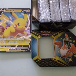 Pokemon cards x500
all brand new

including tin, large Pikachu V and free gifts included 😁

all for £50.00