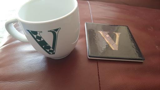 Buy & Sell Merseyside Saint Helens - Photos for BNWT letter V small mug & coaster set