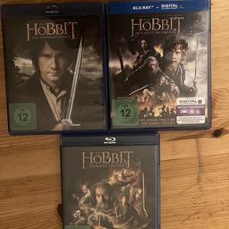 #springclean*
Der Hobbit Teil 1-3 als bluray Version zu verkaufen.
Alle drei Teile sind ab 12 Jahren.
Hüllen und Filme in sehr gutem Zustand.
Keine Kratzer oder Risse auf allen 6 bluray Cd‘s.

Versand und Paypal möglich

Dies ist ein privater Verkauf, keine Garantie oder Rücknahme
