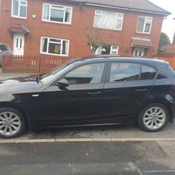 2005 BMW 118i
1995 cc 
Petrol 
5 door hatchback 
Mileage 113000 
MOT till September 2022
Full service history 
2 keys
2 owners 
Comes with full tank of fuel 
Drives like a dream for its age