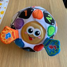 Pressing the soft light up face button plays 3 songs, 15 melodies and rewarding responses. The built-in motion sensor triggers more responses when your little dribbler dribbles the ball. All while developing early language skills and motor skills through imitative play. Removable electronic module, so the football can be washed.