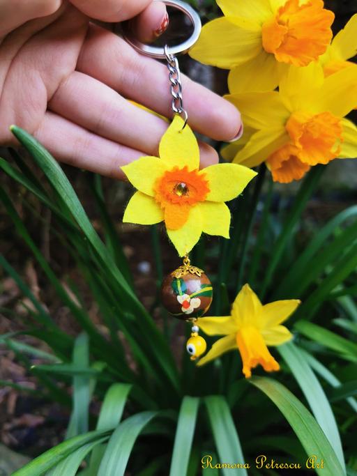 Buy & Sell West Midlands Birmingham - Photos for ☀️ Daffodil Evil Eye Protection Keyring