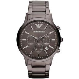 Emporio Armani AR2454 - Mens Grey Stainless Steel Bracelet Chrono Watch

Product Spec

Model AR2454
Gender Gents
Movement Type High Quality Battery Powered Japanese Quartz Movement
Watch Functions Second, Minute, Hour, Date and Chronograph
Display Type Analogue
Dial Colour Grey
Glass/Crystal Type Curved Mineral Glass
Case Material High Quality Stainless Steel
Clasp Type Secure Clasp Fastening
Bracelet/Strap Type Stainless Steel Bracelet
Water Resistance Water Resistant up to 50 meters
Condition Brand New
Packaging Armani Presentation Box with Complete Instructions
Warranty 2 Year DPW Warranty