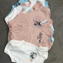 Minnie Mouse 7-pack of short sleeved body suits 3-6 months; new / not worn but removed from packaging.

From a pet & smoke free home. Collection only. Cash upon collection please. Thanks