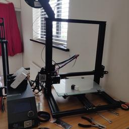 Selling our genuine Creality CR10 mini not a copy lithe the ones on eBay which has a bigger print bed than the ender 3 (300x220x300), it is a good reliable printer but looking to upgrade to a bigger bed. Has been serviced with new nozzle and fans cleaned, basic tools and some filament are included and has a micro SD card with the files and instructions on it. You will need a micro SD card reader for downloading and loading files. Im happy to show the printer working and happy to show you how to