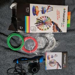 Polaroid Play Pen1.5m
USB charging cable
Quick-start guideTrace App
4 x 15g (5-metre) filament packs ( 3 sealed, one open)
Take your drawing into a new dimension. Polaroid Play 3D Pen bundle!
Note: The 3D Pen is not a toy and gets very hot during use. For your safety, please do not touch the tip of the pen, the area around it, or the melted filament as this could result in a serious burn.
used once, screen protector and 4 pads missing. hence price. 14yrs + RRP £25+ online.