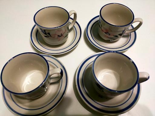 Buy & Sell Essex Thurrock - Essex - Photos for Brushstrokes 4 cups 4 saucers tea set