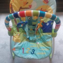 bright starts baby chair, very solid rocks and can remove toys easily 

in excellent condition 

collection