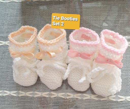 Buy & Sell West Midlands Solihull - Photos for Newborn Tie Booties Ribbon Decor Set 2