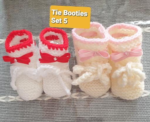 Buy & Sell West Midlands Solihull - Photos for Newborn Tie Booties Ribbon Decor Set 5