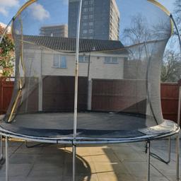 12 ft quad lok trampoline with assembly instruction , used sold as seen
