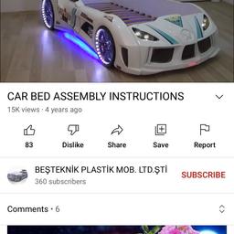 Much loved bed has one single hairline crack to front bumper . Doesn’t affect useage.
Selling as change of decor.
Has led lights / music / revs/ doors open
Comes with key fob and charger

These are 600 to buy new

Absolute bargain need gone as new bed arrived