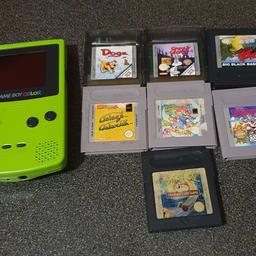 gameboy colour and games working no battery cover 

Collection only