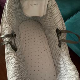 Hi I have for sale a grey wicker Moses basket, excellent condition, hardly used, was a spare in grandparents home, it has a brand new mattress and some spare sheets, any questions please ask, thanks for looking 😊