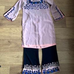 Women’s Size 12 Pink & Blue Embellished Ethnic Asian Outfit 🌻