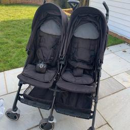 Maxi cosi dana twin double stroller pram pushchair with car seat clips paid £250 collect b62