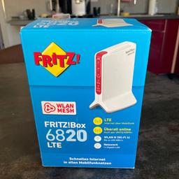 Verkaufe hier eine Fritz!Box 6820 LTE
Die Ware ist in einem einwandfreiem Zustand und kaum Benutzt.
War nur zwei Wochen im Betrieb und ist daher neuwertig.
